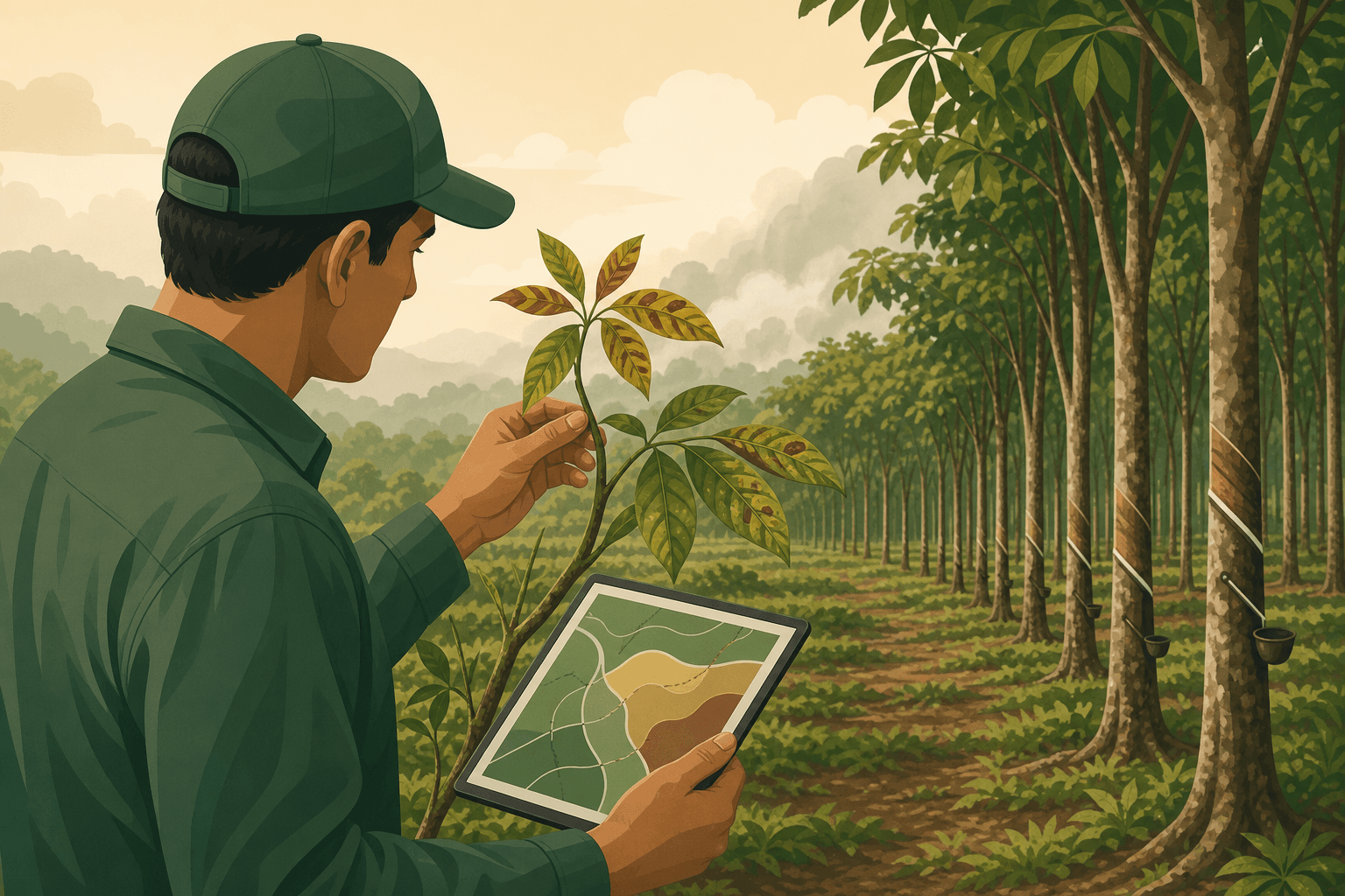 Áreas de escape e mal-das-folhas: como o produtor deve ler o risco no seringal